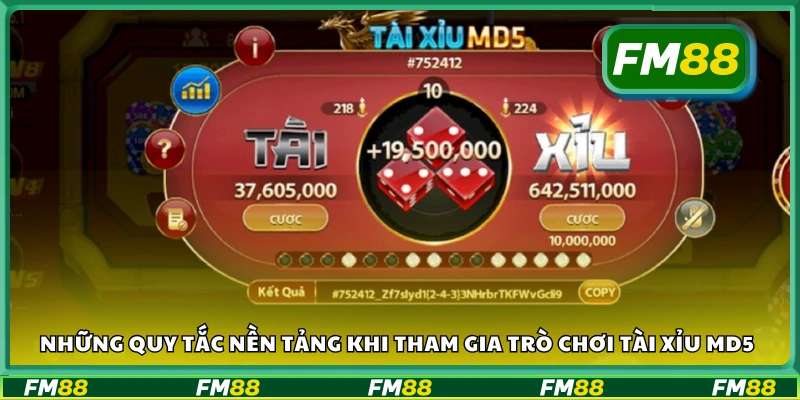 Luật chơi tài xỉu MD5 cơ bản