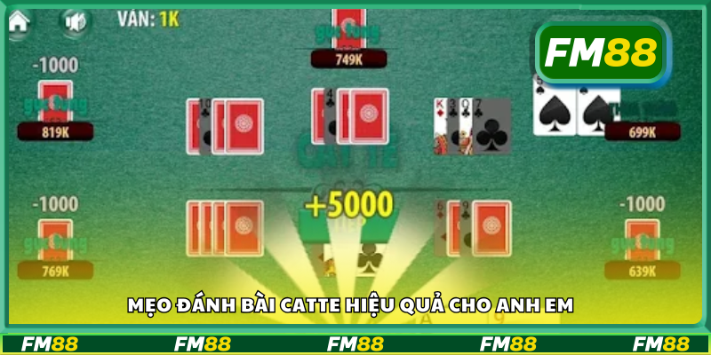 Một số mẹo đánh bài catte hiệu quả cho anh em 