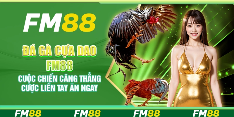Đá gà cựa dao FM88 – Cuộc chiến căng thẳng cược liền tay ăn ngay